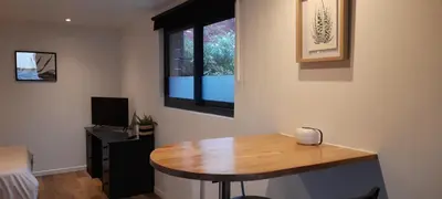 Télévision ou salle de divertissement dans l'établissement Studio avec jardin et stationnement gratuit à Rouen