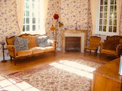 Coin salon dans l'établissement Chateau de la Vallee, Normandy
