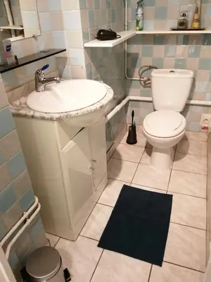Salle de bains dans l'établissement appartement type f2 proche PARIS 25 KM