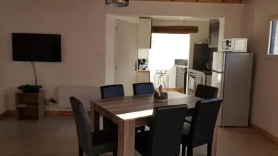 Cuisine ou kitchenette dans l'établissement Au Moulin de Rotteleux
