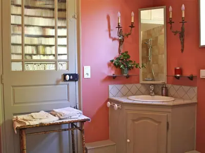 Salle de bains dans l'établissement B&B du Pré-Boulay