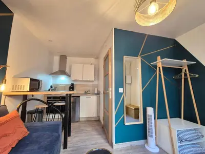 Cuisine ou kitchenette dans l'établissement studi'home