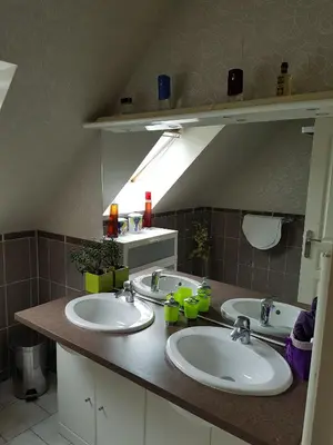 Salle de bains dans l'établissement Chambres d'Hôtes Arques en Ciel