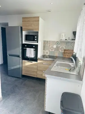 Cuisine ou kitchenette dans l'établissement Gîte la volette