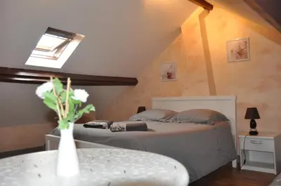 Un ou plusieurs lits dans un hébergement de l'établissement Chambres d'Hôtes L'Alezan