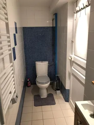 Salle de bains dans l'établissement Gite du manoir de l'étang