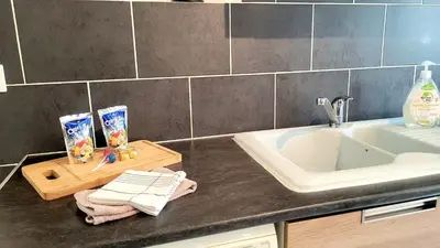 Plan de l'établissement Ravissant studio privé 2 pièces 