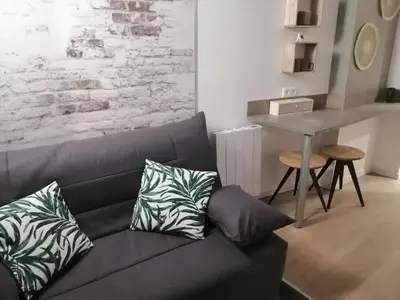 Coin salon dans l'établissement Le cabanon