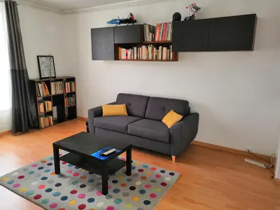 Coin salon dans l'établissement Appartement proche de Paris comme à la maison