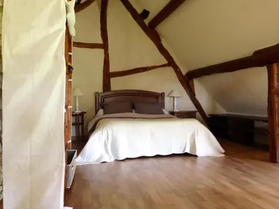 Un ou plusieurs lits dans un hébergement de l'établissement Résidences Le Clos du Manoir - Self Cooking