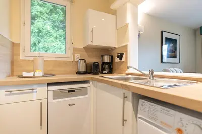 Cuisine ou kitchenette dans l'établissement Club Wyndham Normandy