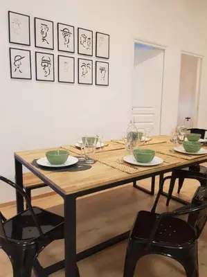 Plan de l'établissement Grand appartement, 3 chambres, centre de Dieppe