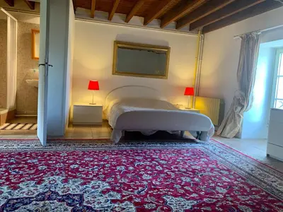 Un ou plusieurs lits dans un hébergement de l'établissement Beautiful country house located 50min from Paris Eiffel Tour - Demeure d'exception à 50min de Paris Tour Eiffel