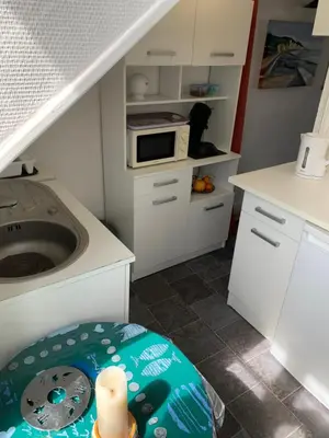 Cuisine ou kitchenette dans l'établissement La belle ecluse du treport
