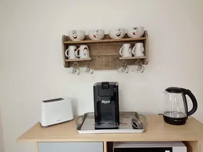 Plateau bouilloire dans l'établissement CHARMANTE MAISON PRES DE DIEPPE
