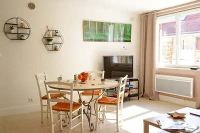 Télévision ou salle de divertissement dans l'établissement Superbe appartement tout confort 