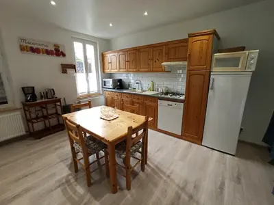 Cuisine ou kitchenette dans l'établissement Le Nid de la Baie de Somme