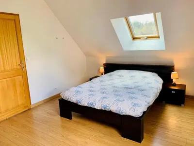 Un ou plusieurs lits dans un hébergement de l'établissement Le Paraty - Maison indépendante 72 m2
