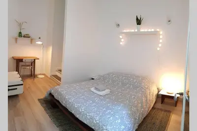 Un ou plusieurs lits dans un hébergement de l'établissement Appartement cosy proche du CHU