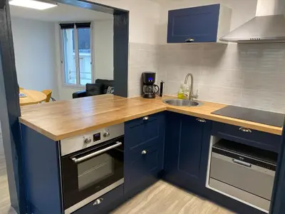 Cuisine ou kitchenette dans l'établissement L’Escapade Normande