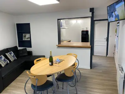 Cuisine ou kitchenette dans l'établissement L’Escapade Normande