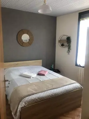 Un ou plusieurs lits dans un hébergement de l'établissement La Parenthèse - maison Tréportaise avec cour fermée