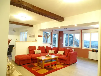 Coin salon dans l'établissement Le Panorama - Vue mer