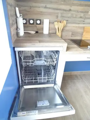 Cuisine ou kitchenette dans l'établissement Le Panorama - Vue mer