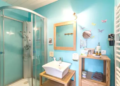 Salle de bains dans l'établissement Maison conviviale à Criel-sur-Mer - 50 m² jardin clos
