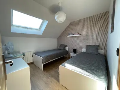 Un ou plusieurs lits dans un hébergement de l'établissement Gîte Serenida