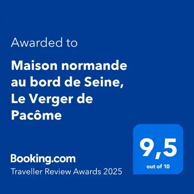 Certificat, récompense, panneau ou autre document affiché dans l'établissement Maison normande au bord de Seine, Le Verger de Pacôme