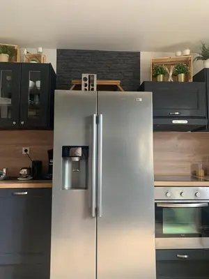 Cuisine ou kitchenette dans l'établissement Jojo House Les Damps n 12