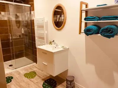 Salle de bains dans l'établissement Victory Lodge spa