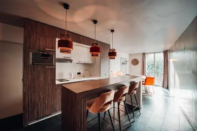 Cuisine ou kitchenette dans l'établissement COWOOL Cergy