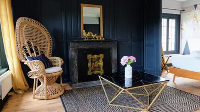 Coin salon dans l'établissement Château d'Aigneville