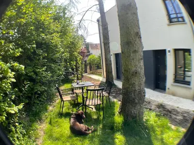 Jardin de l'établissement Superbe appartement avec vue sur la tour Eiffel