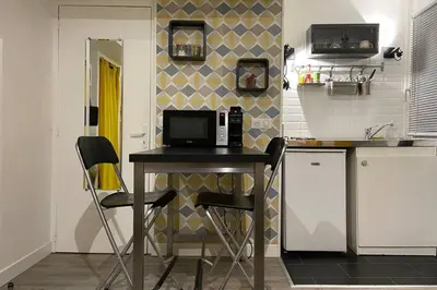 Cuisine ou kitchenette dans l'établissement Charmant studio hypercentre