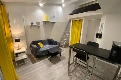 Télévision ou salle de divertissement dans l'établissement Charmant studio hypercentre