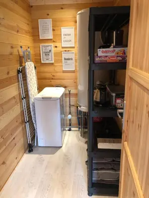 Cuisine ou kitchenette dans l'établissement Le Chalet Caux-Marin