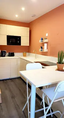 Cuisine ou kitchenette dans l'établissement Le 102, Maison avec Terrasse et parking Gare de ROUEN