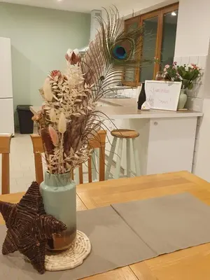 Cuisine ou kitchenette dans l'établissement L'atelier Normand