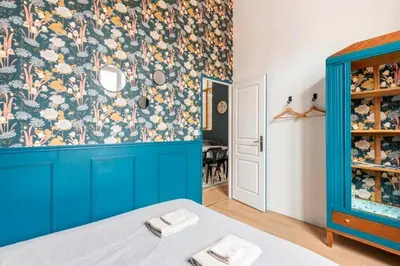 Cuisine ou kitchenette dans l'établissement 4 Spacieux, chaleureux, hyper centre 300m de la mer