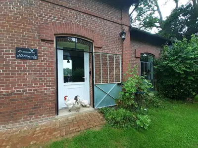Jardin de l'établissement Les Gîtes du Château de Maltot