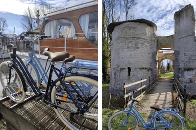 Vélo sur le terrain de l'établissement SEALOV Hébergements insolites- linge, ménage et vélos inclus ou dans les environs