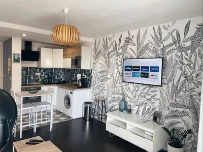 Cuisine ou kitchenette dans l'établissement NEW: appartement tout confort + parking gratuit