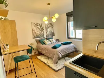 Cuisine ou kitchenette dans l'établissement DOWNTOWN COCOON - CENTRE VILLE - WiFi - NETFLIX