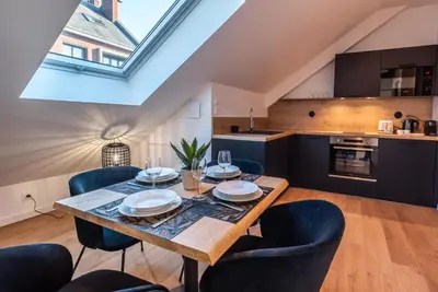 Cuisine ou kitchenette dans l'établissement DOWNTOWN LOFT - CENTRE VILLE - WiFi - NETFLIX
