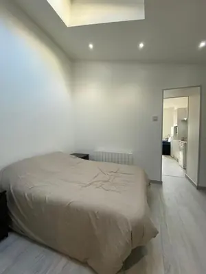 Un ou plusieurs lits dans un hébergement de l'établissement Casamara 1 T1 avec 2 couchages 10 min CHU