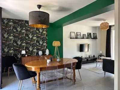 Coin salon dans l'établissement Maison Design entre Paris, Deauville et Rouen