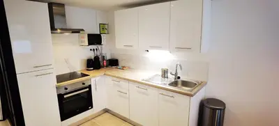 Cuisine ou kitchenette dans l'établissement Le Palm ✧ Duplex centre historique Rouen